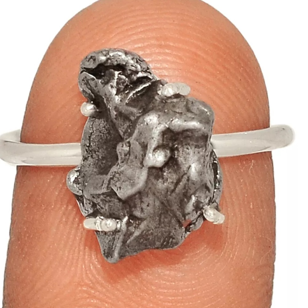 Meteorite Campo Del Cielo silver rings - Picture 7 of 7